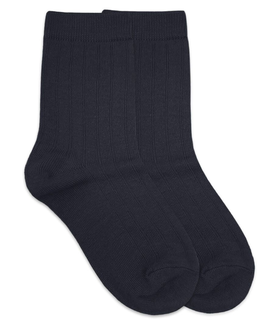 Navy Cotton Rib Crew Socks 1 Pair