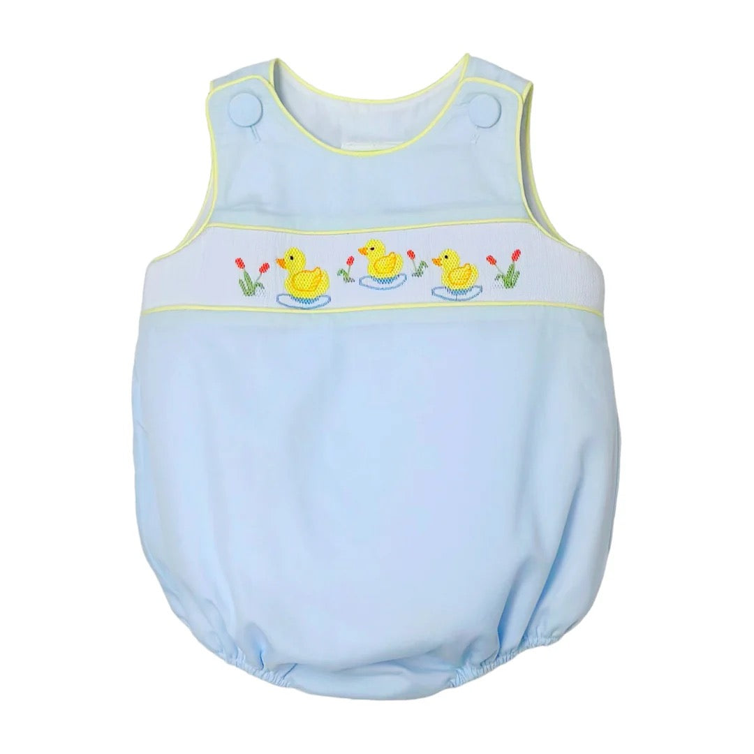 Duckies Christopher Light Blue Batiste Sunsuit