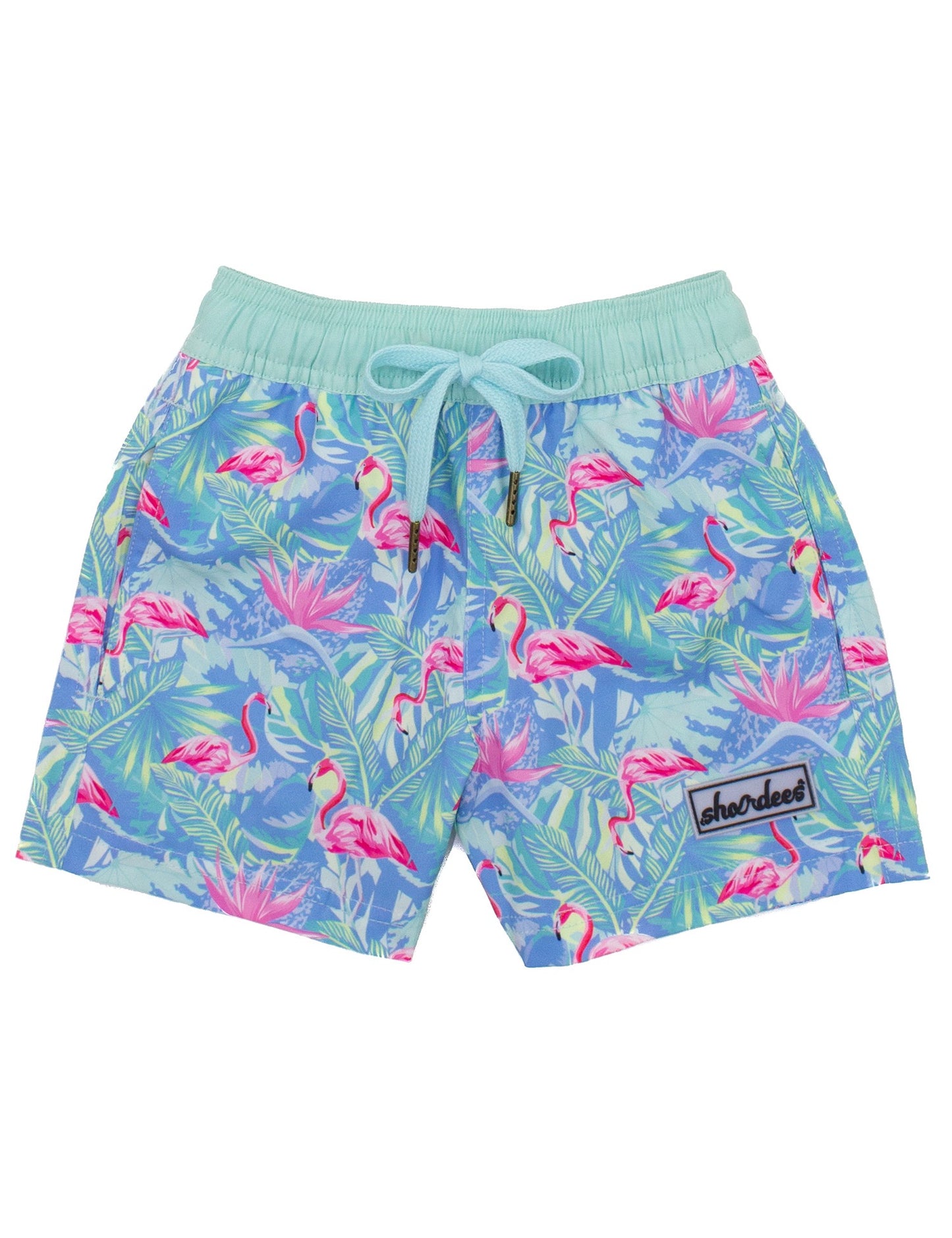 Properly Tied Boys Floral Flamingo Swim Shordees