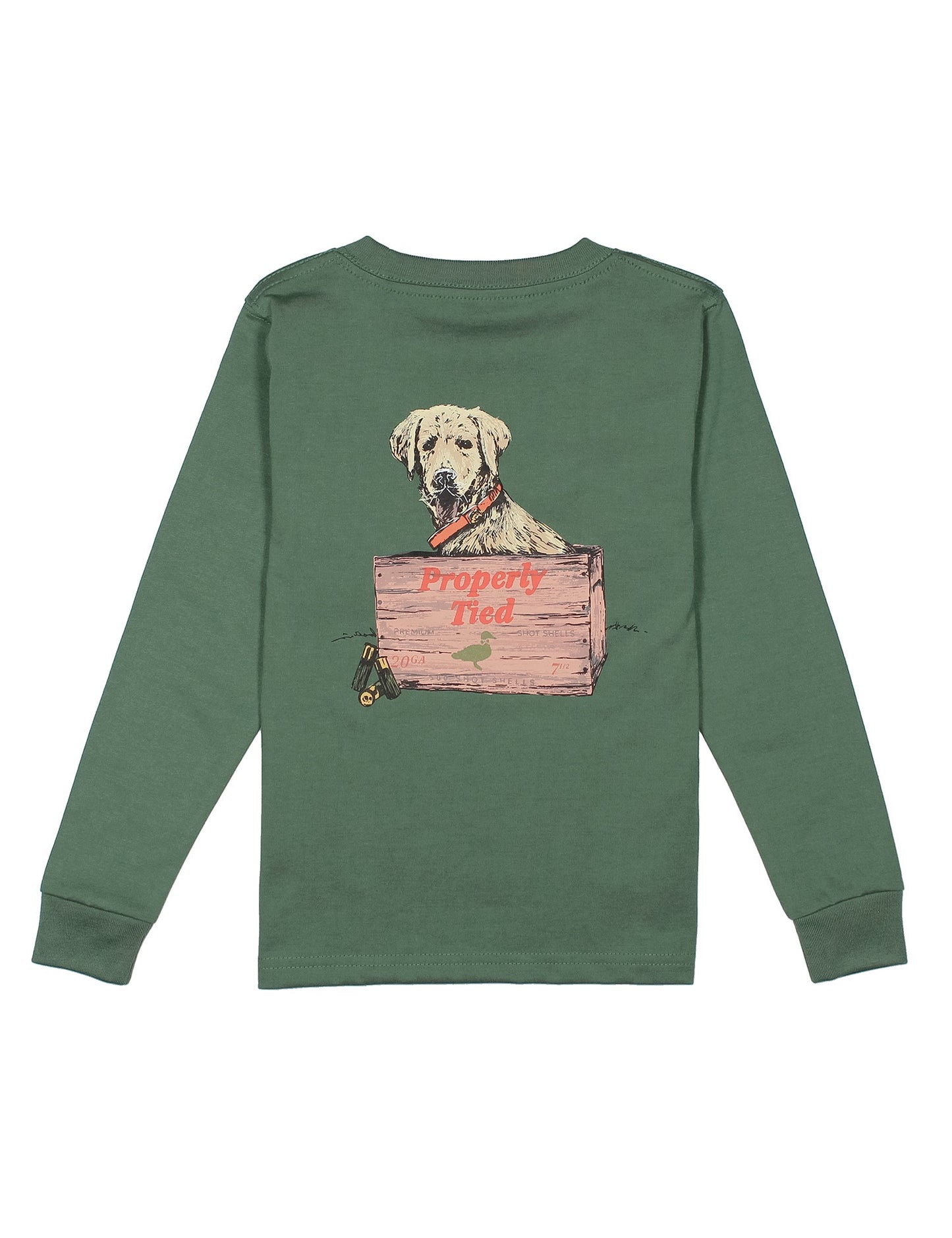Properly Tied Boys Little Shot Fern Green Long Sleeve