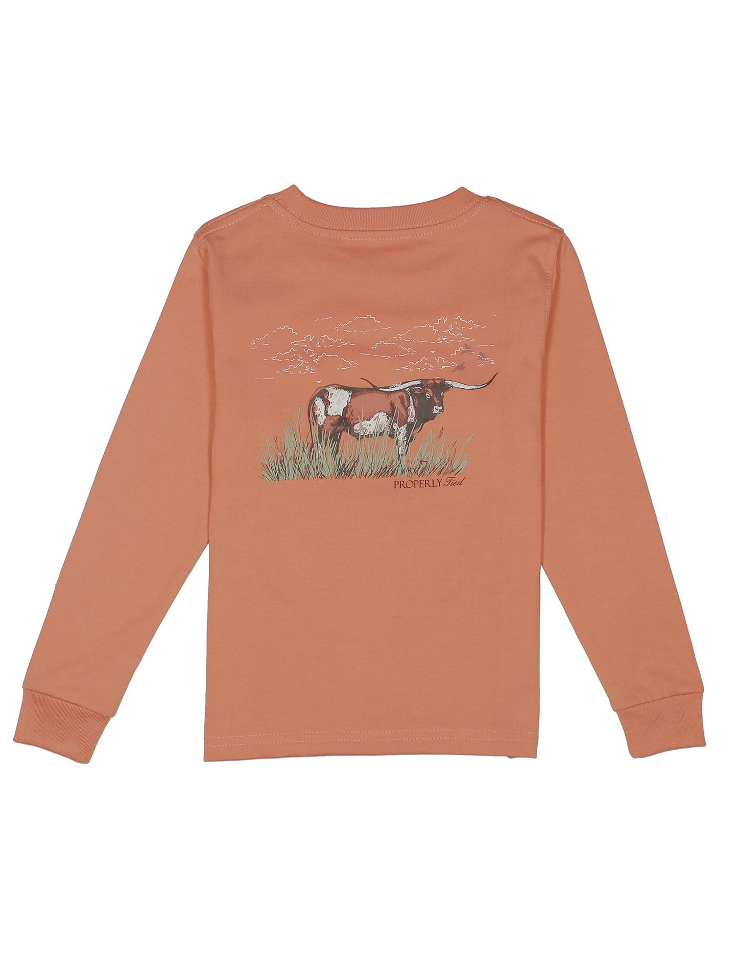 Properly Tied Boys Mango Longhorn Long Sleeve Tee