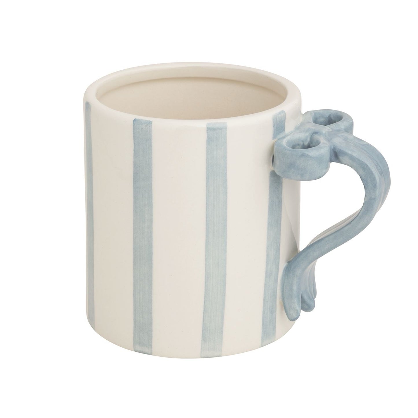 Stripe Bow Handle Mug