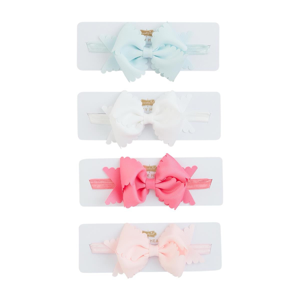 Scallop Bow Headband (Multiple Colors Available)