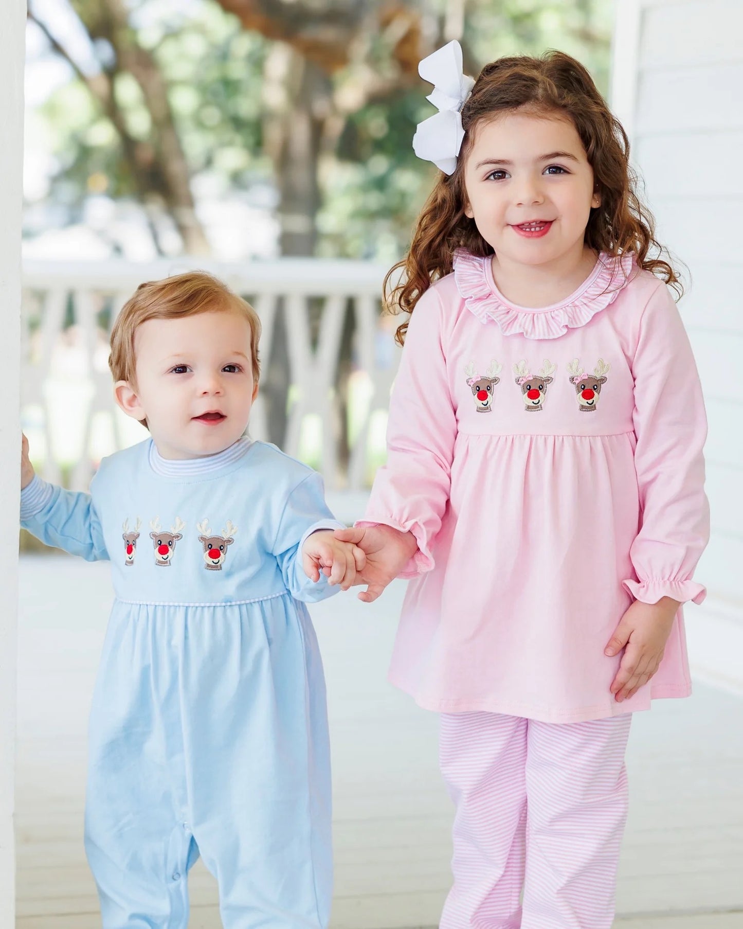 Boy's Run Run Rudolph Romper