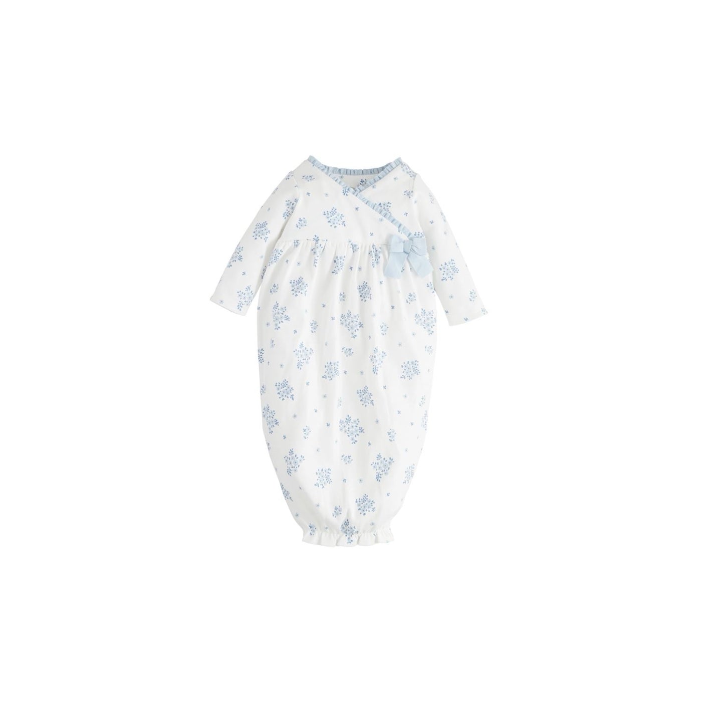 White Ditsy Floral Gown