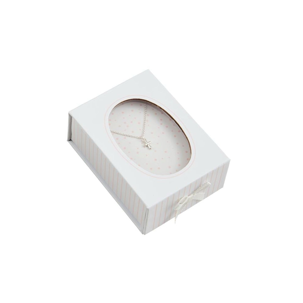 Silver Boxed Cross Necklace