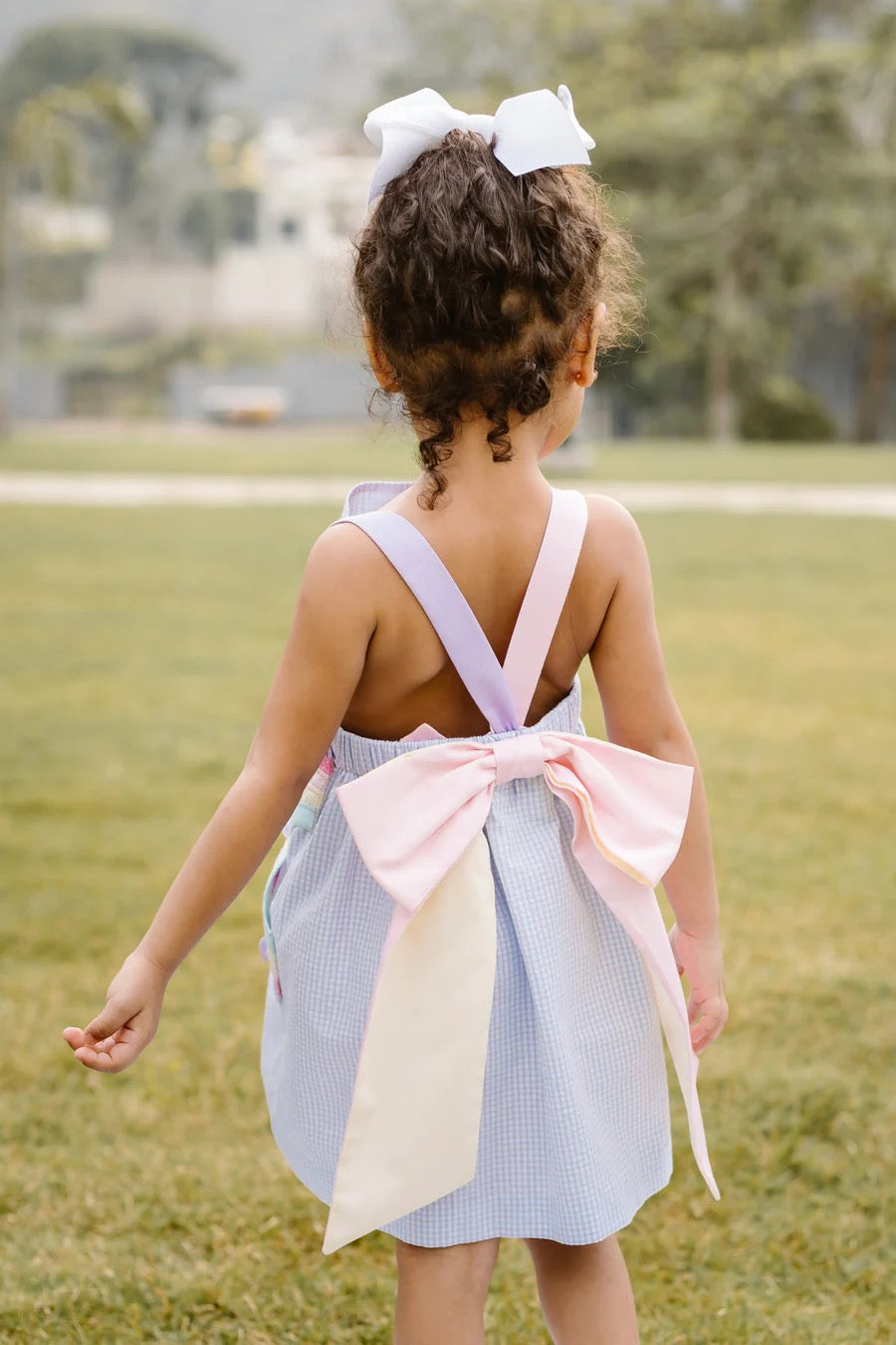 Rainbow Skye Light Blue Seersucker Dress