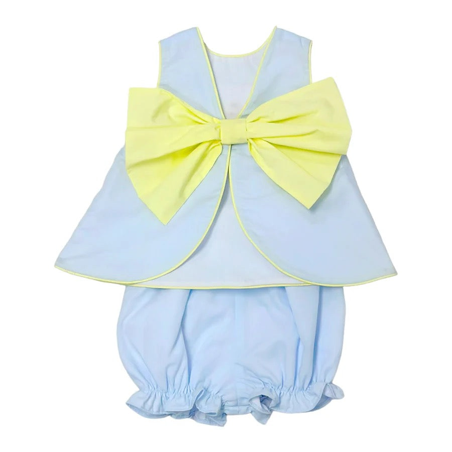 Duckies Lindsay Light Blue Batiste Bloomer Set