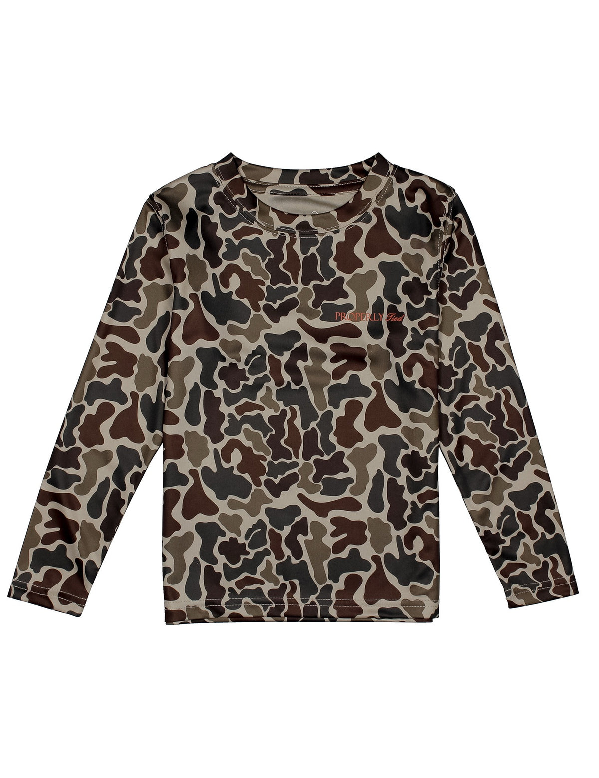 Properly Tied Boys Sportsman Performance Long Sleeve - Vintage Camo