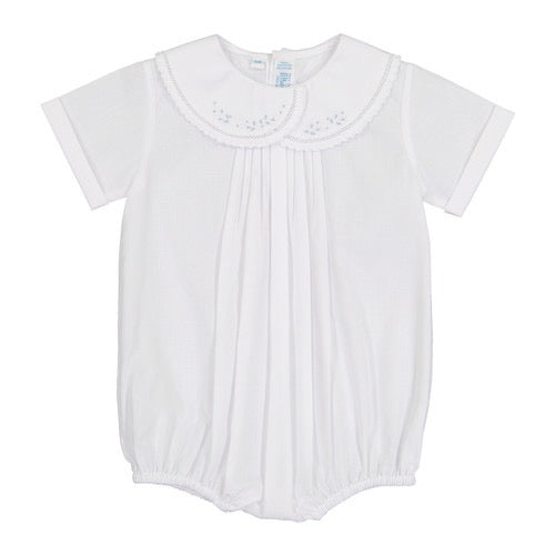 Boy's Vintage Leaf Embroidered Creeper