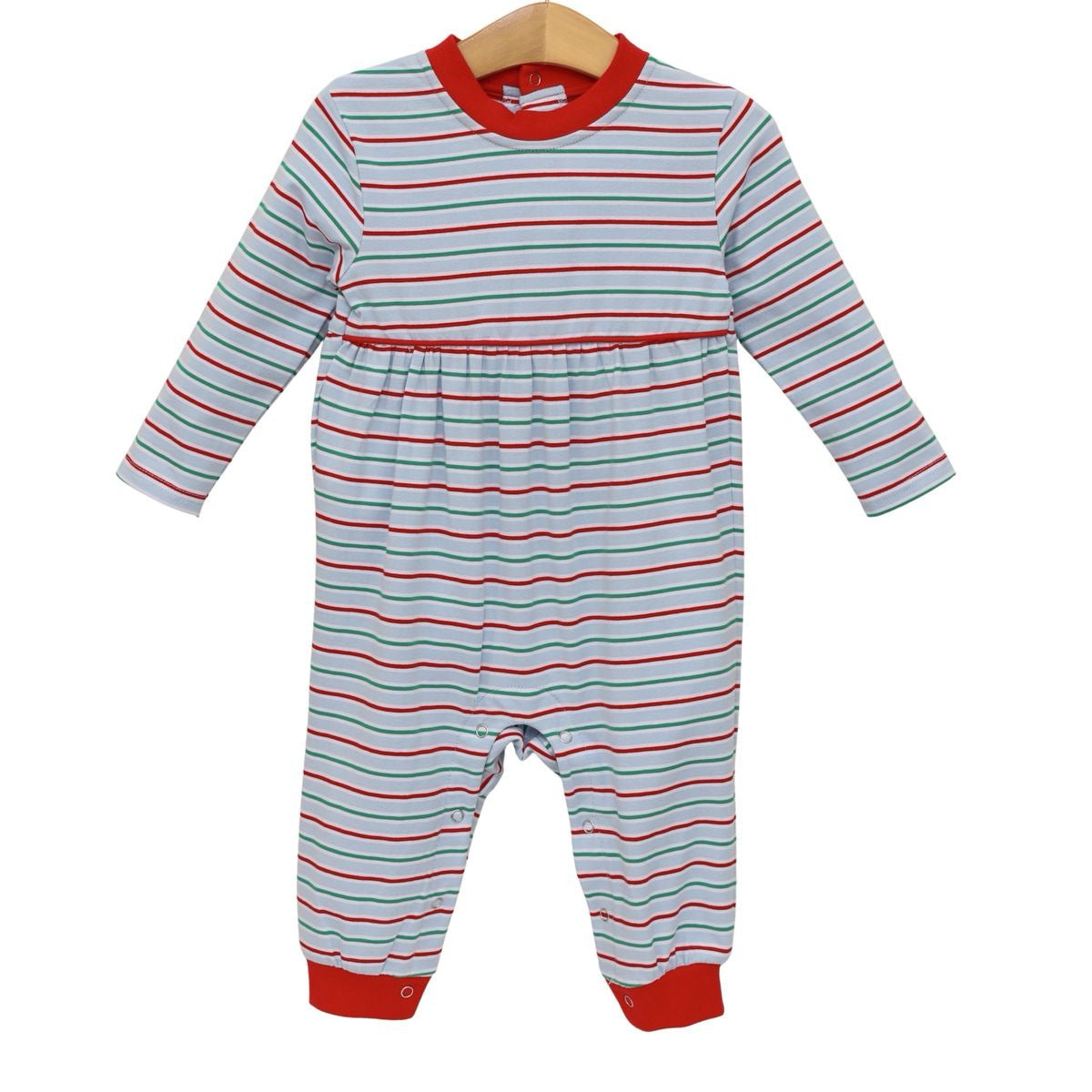 Blue Merry & Bright Stripe Romper