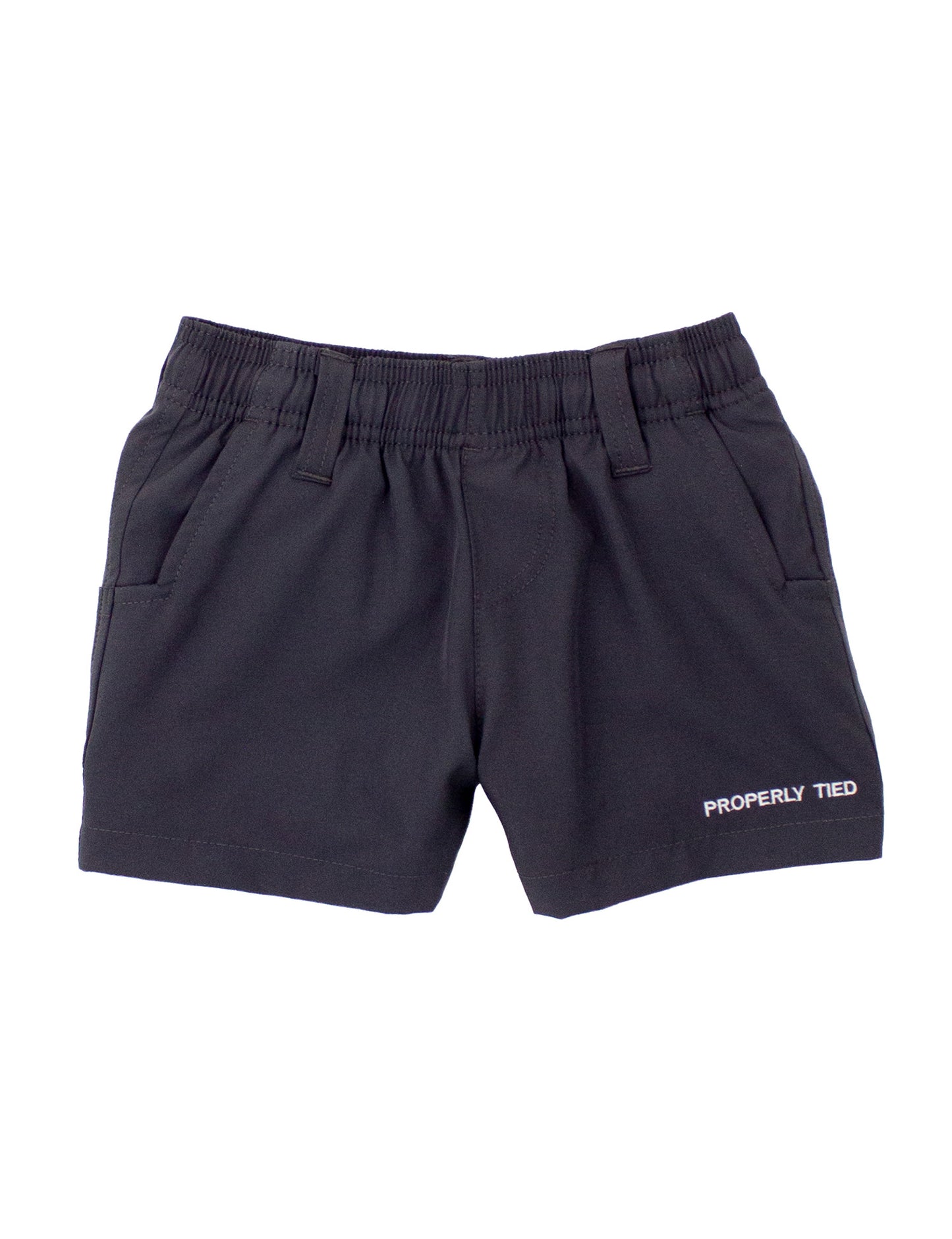 Properly Tied Boys Pintail Short - Charcoal