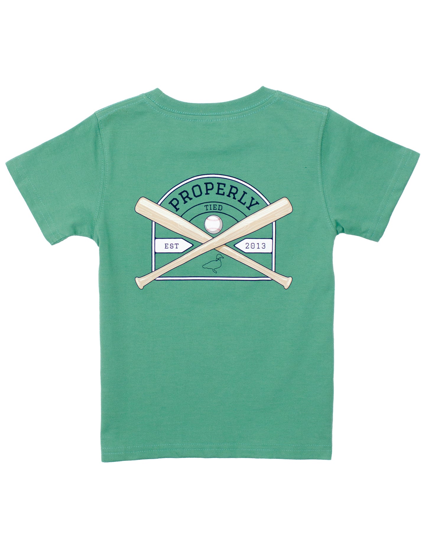 Properly Tied Boys Baseball Shield Short Sleeve - Ivy