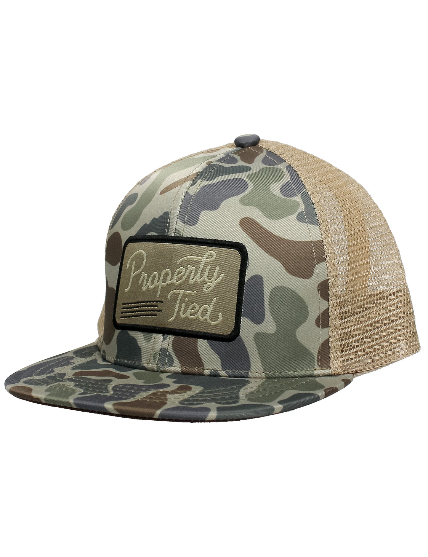 Properly Tied Boys Sportsman Trucker Hat - Vintage Camo