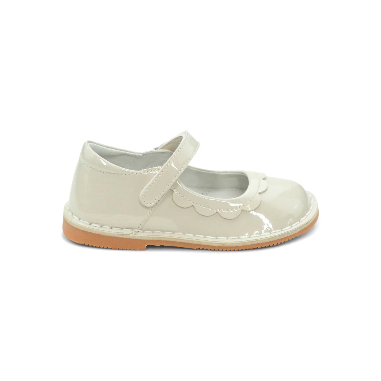 Patent Cream Violette Petal Mary Jane