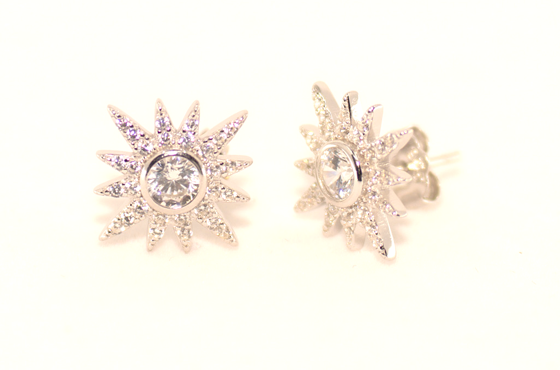 MB - Suni Sterling Silver Stud Earrings