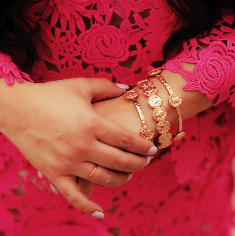 Queen Elizabeth Gold Coin Bangle