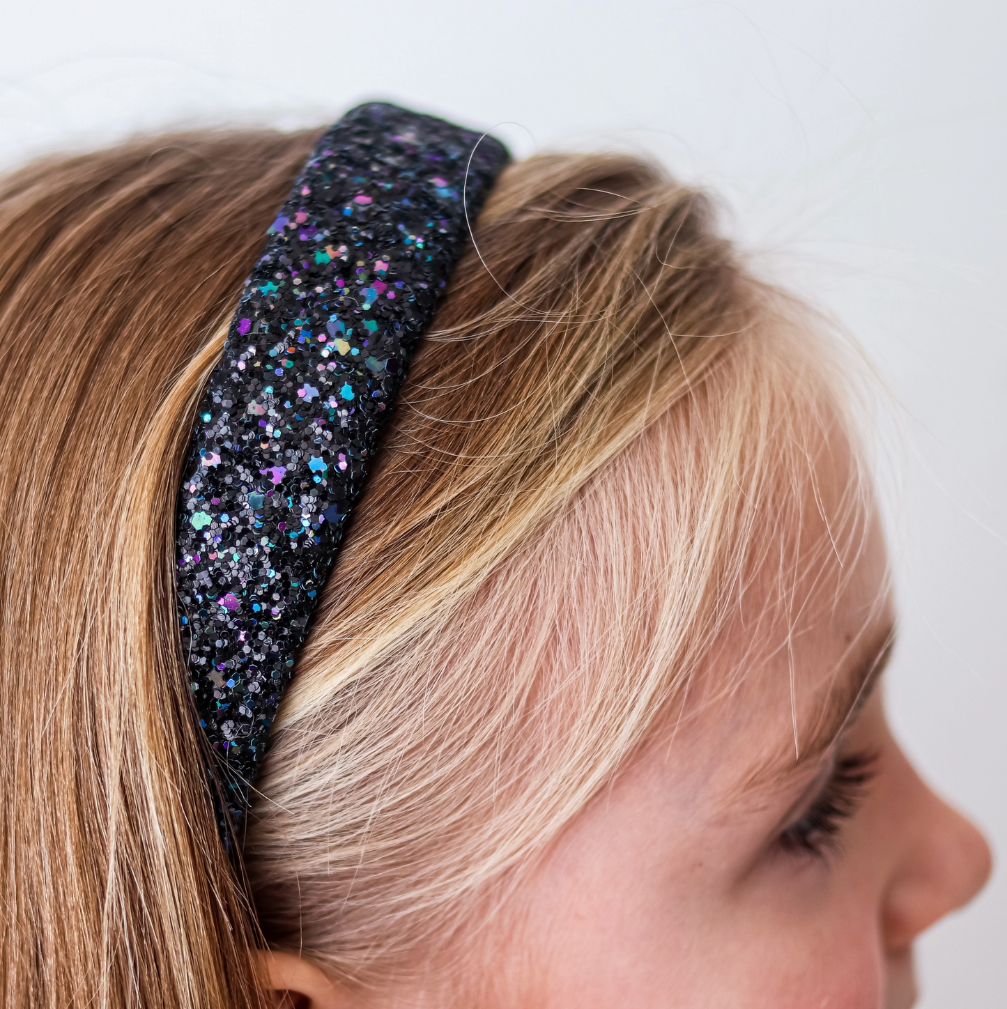 Girl's Black Glitter Headband