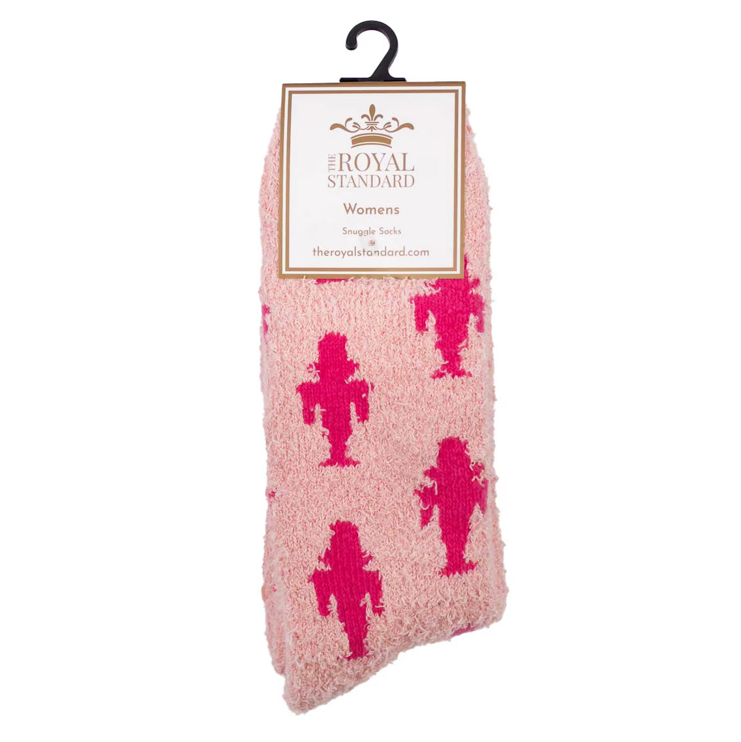 Pink Nutcracker Fuzzy Socks