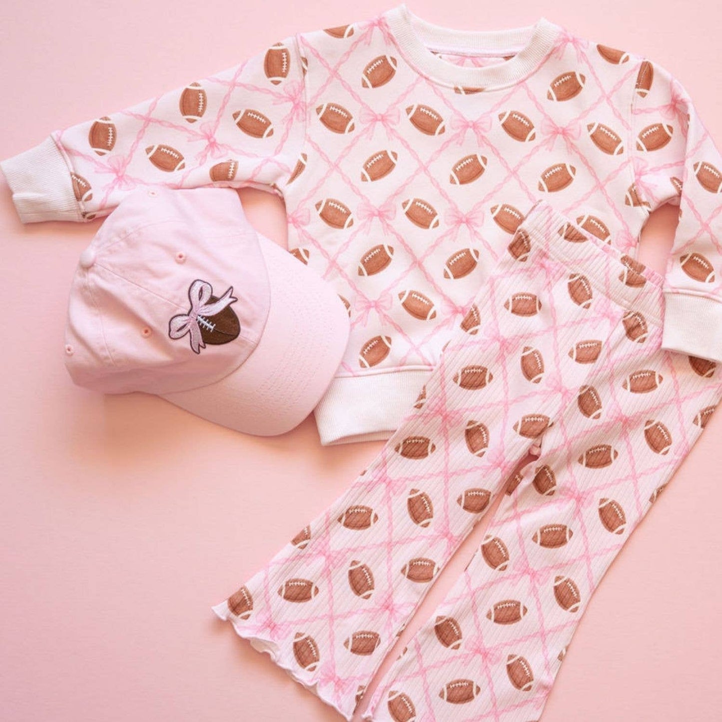 Pink Football Trellis Sweatshirt