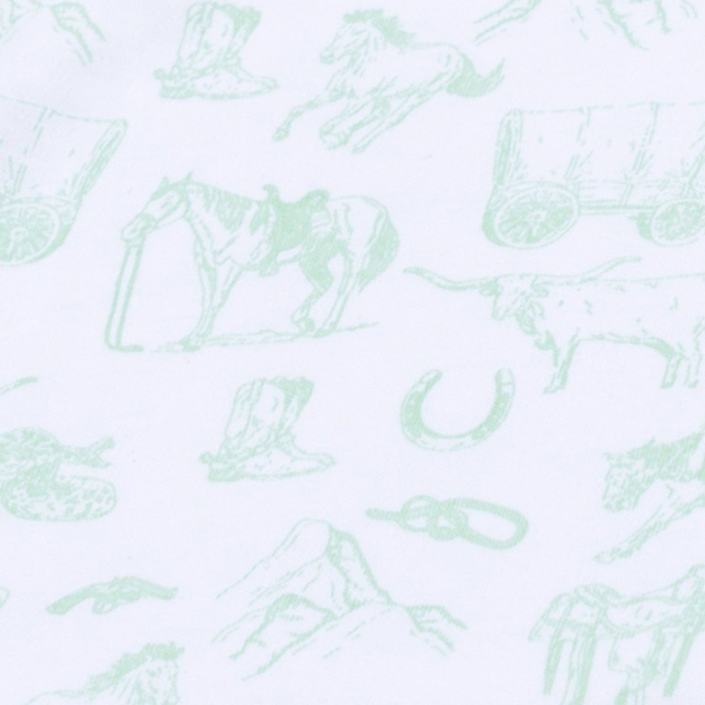 Wild West Celery Toile Diaper Cover Set