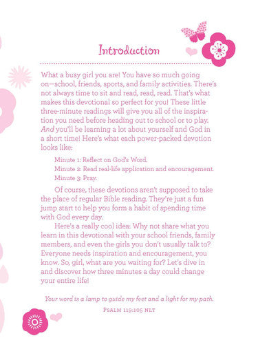 3 Minute Devotions For Girls