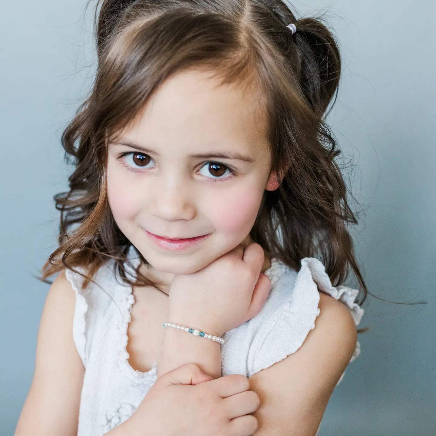 Kora Silver & Blue Pearl Bracelet