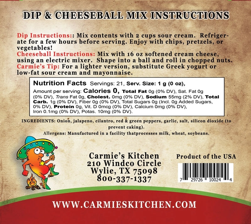 Carmie’s Spicy Chipotle Dip Mix