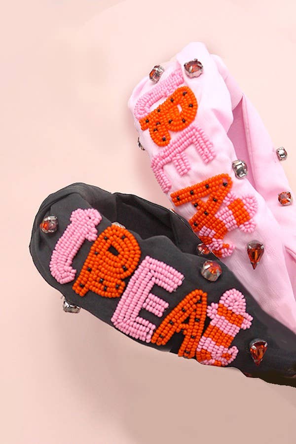 Black Trick Or Treat Headband