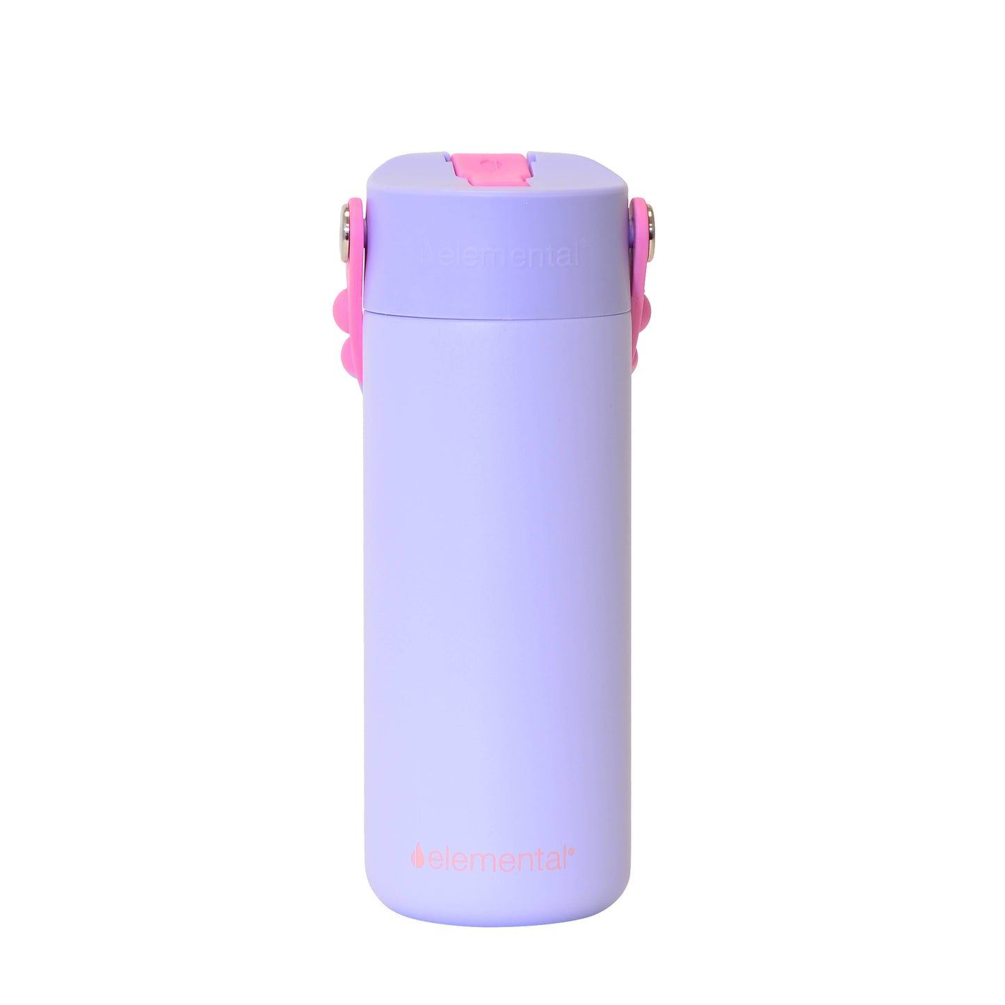 Kids Fidget Handle Water Bottle - Lilac Tie Dye