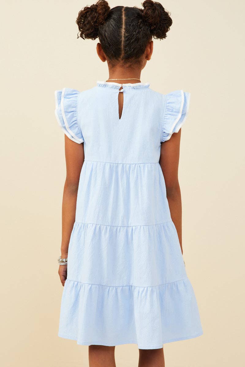 Girl's Light Blue Ruffle Dress