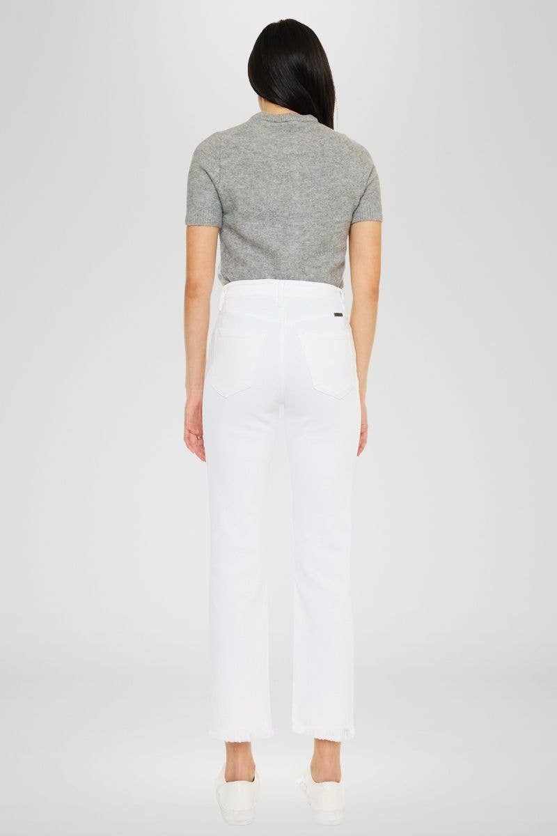 Cordova White High Rise Slim Straight Kancan Jeans