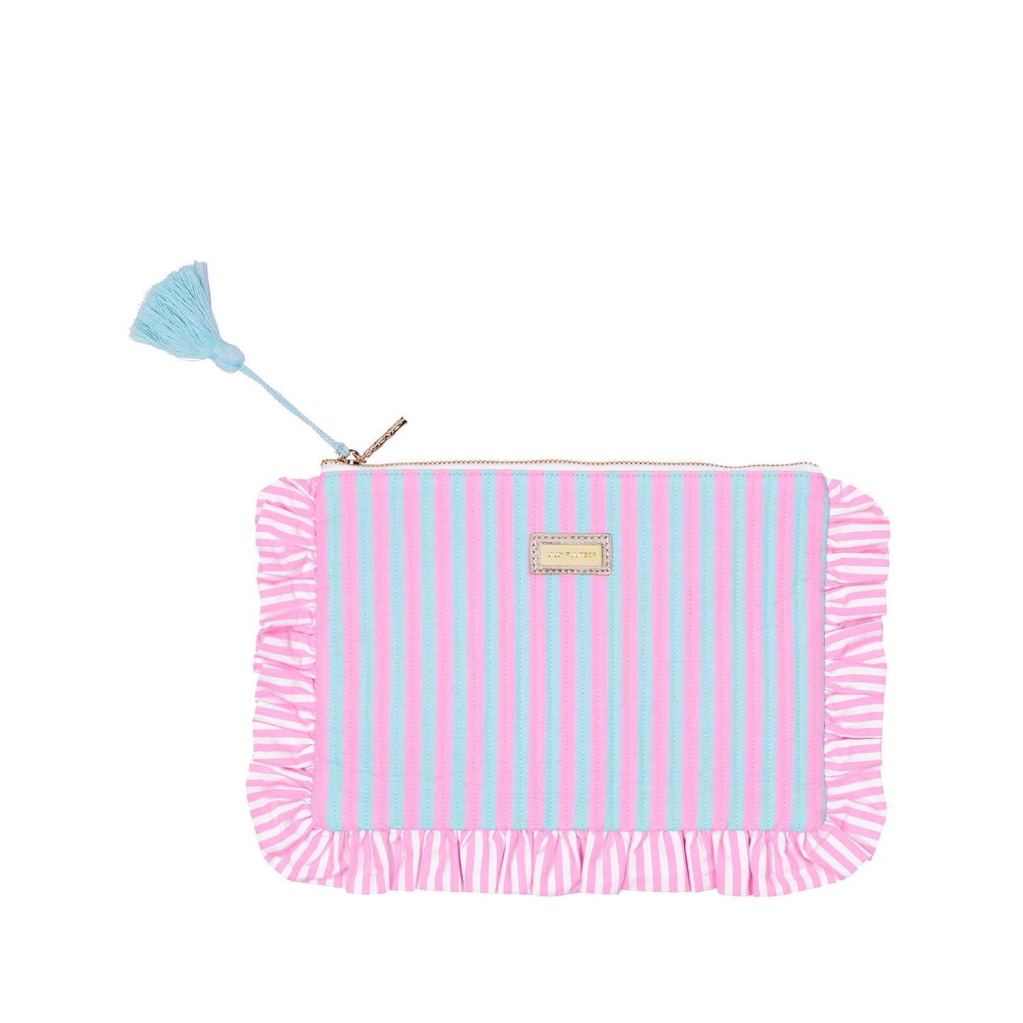 Ruffle Pencil Pouch, Stripe
