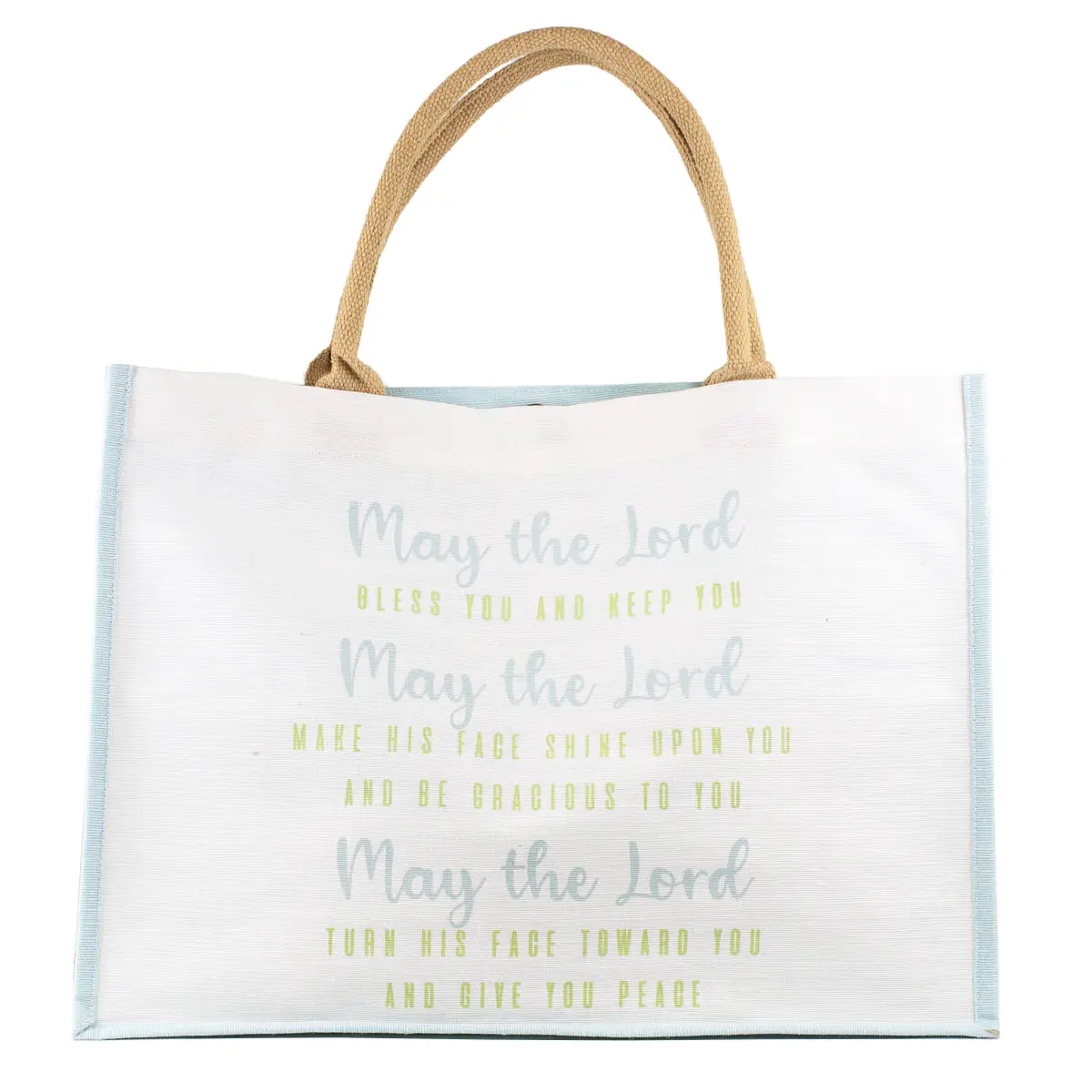 Grace Prayer Juco Tote - White/Green