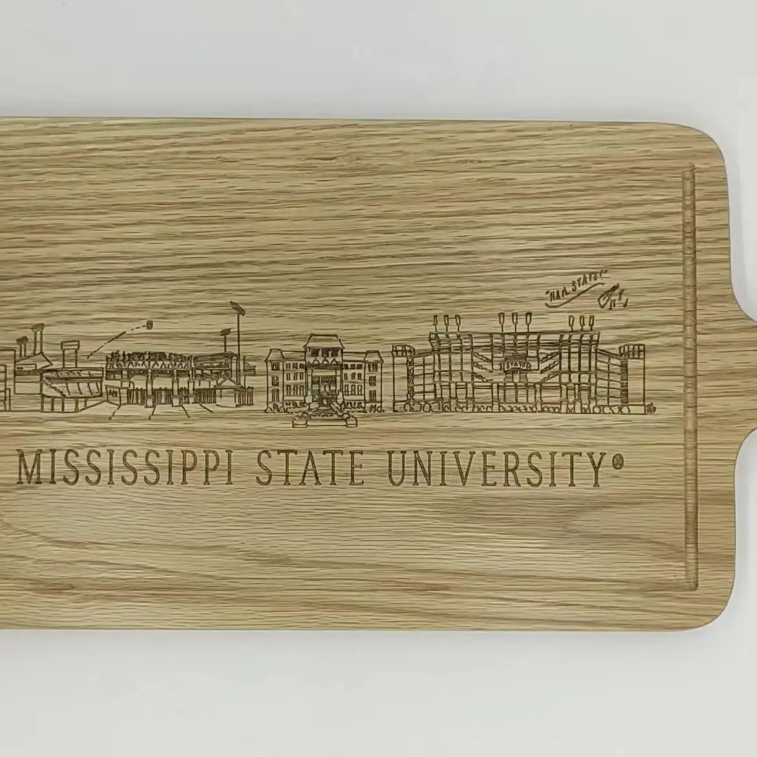 Mississippi State Skyline Charcuterie Board
