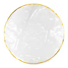 Preston Ripple Serving Plate Frosted/Gold