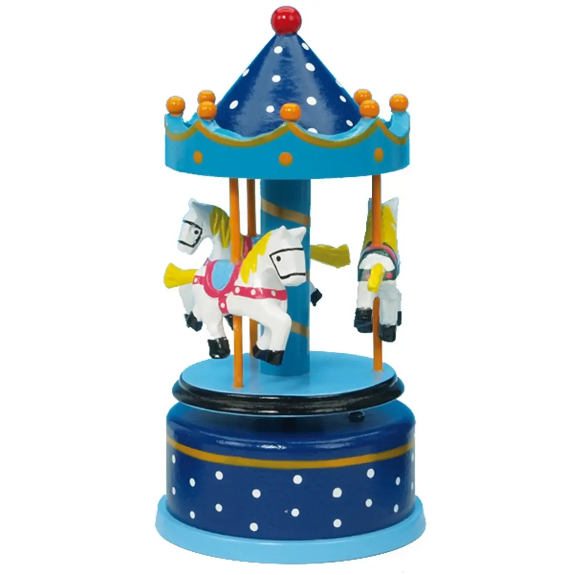 Blue Wooden Carousel