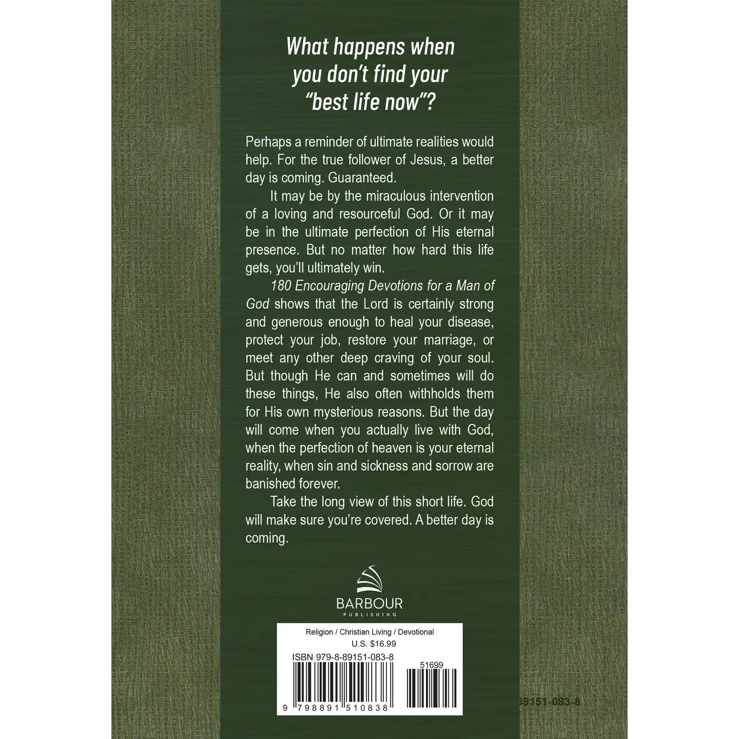 180 Encouraging Devotions For A Man of God