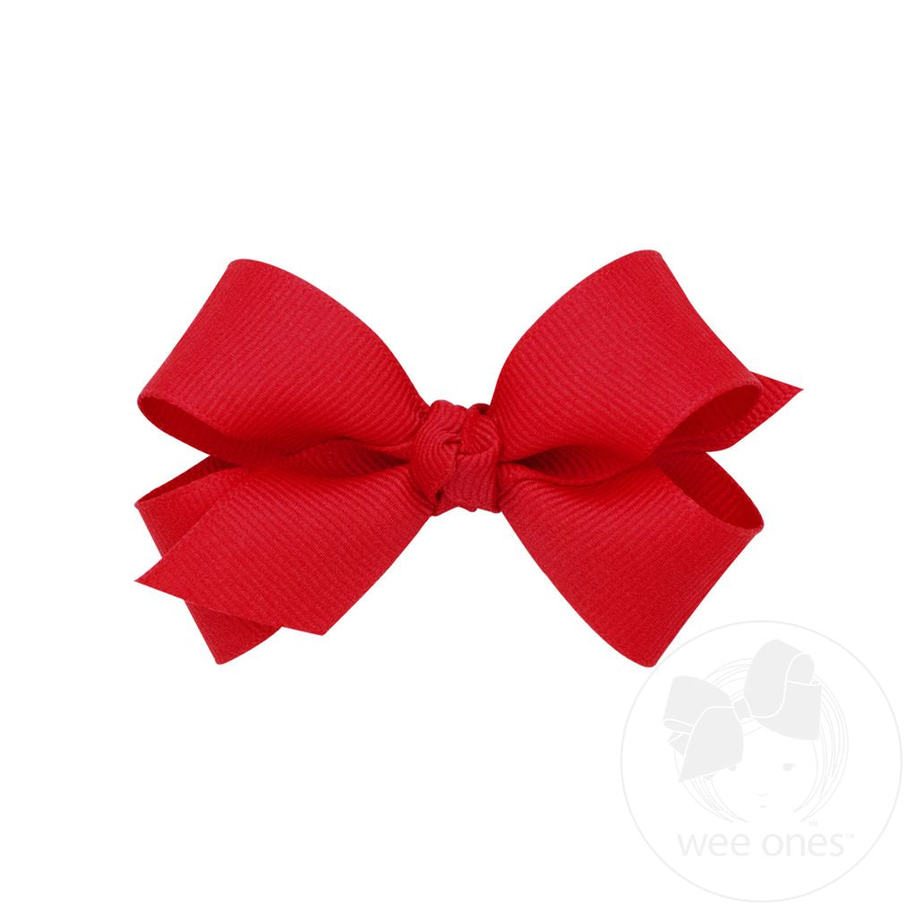 Red Classic Grosgrain Hair Bow (Knot Wrap)