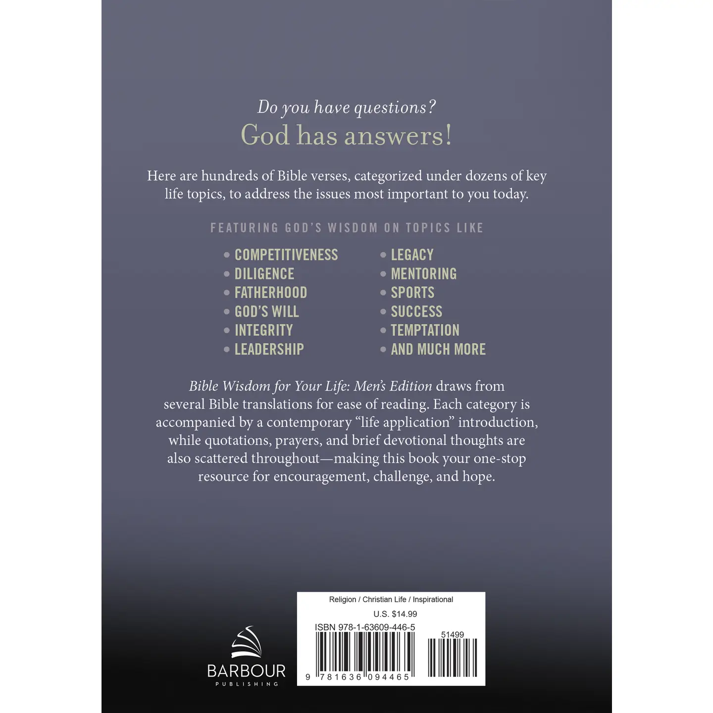 Bible Wisdom For Your Life: Men's Edition