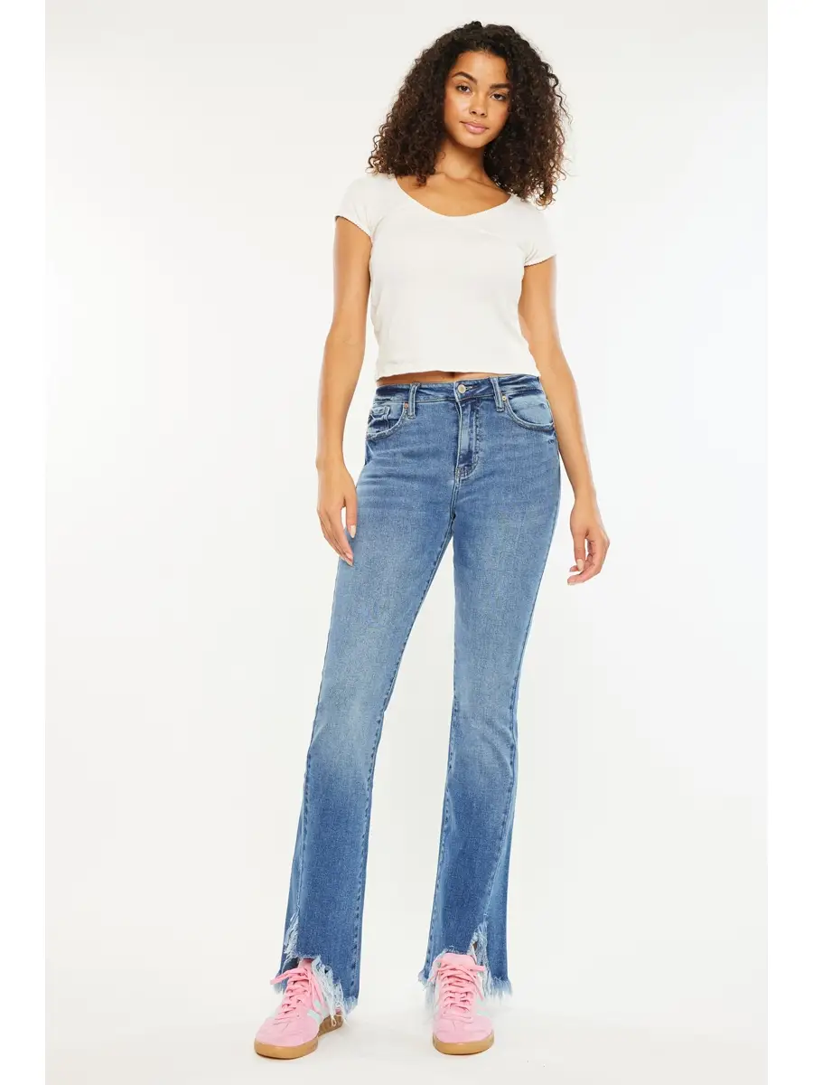 Antonia Kancan Medium Wash High Rise Bootcut Jeans