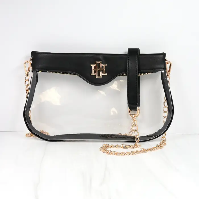 Madi Clear Crossbody - Black