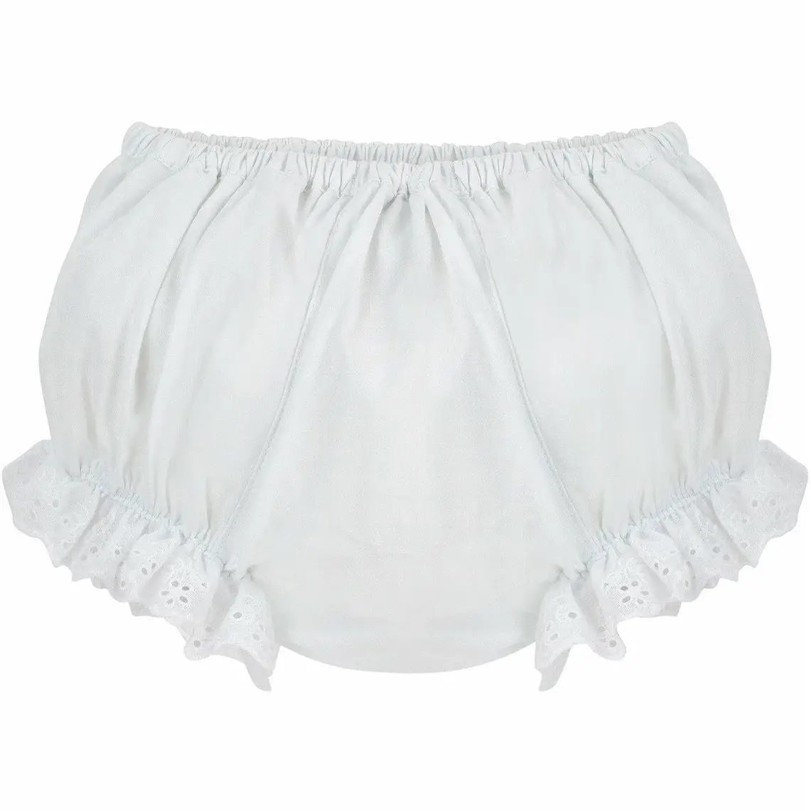 Baby Girl Ruffled White Eyelet Diaper Cover