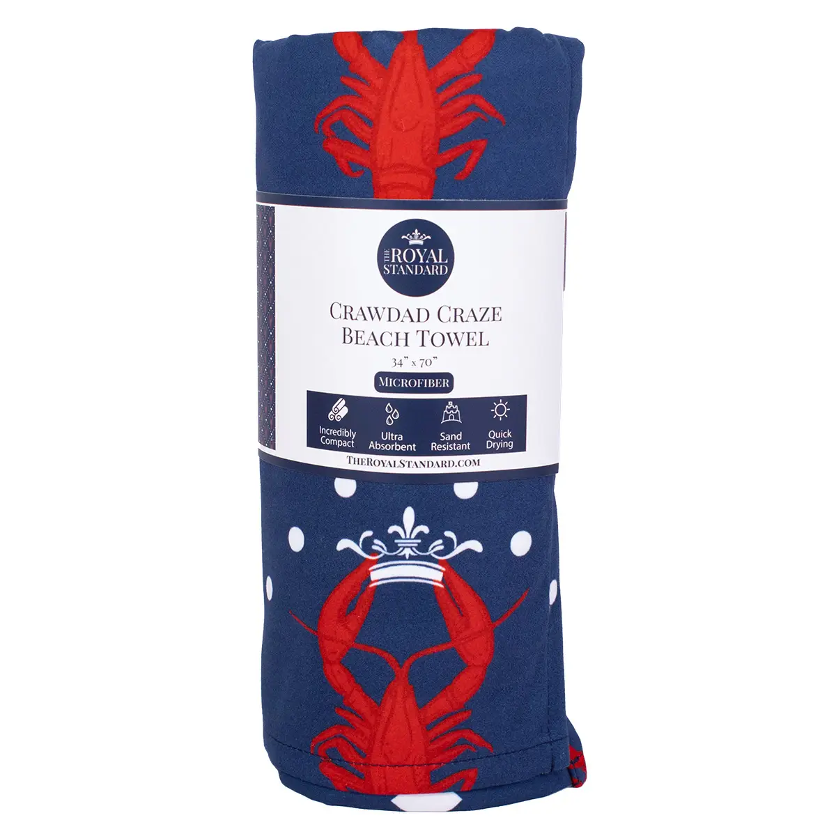 Crawdad Craze Beach Towel