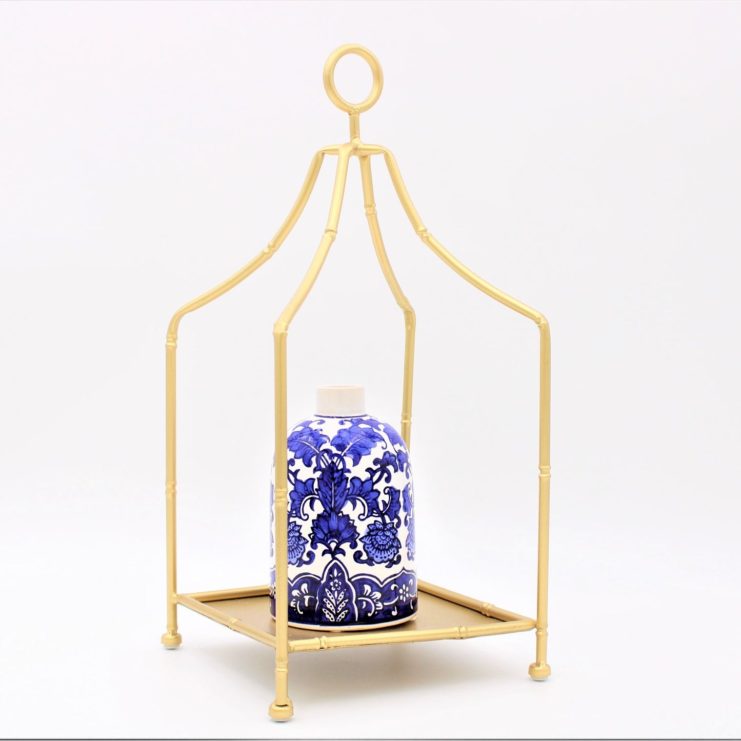 Gold Metal Bamboo Lanter