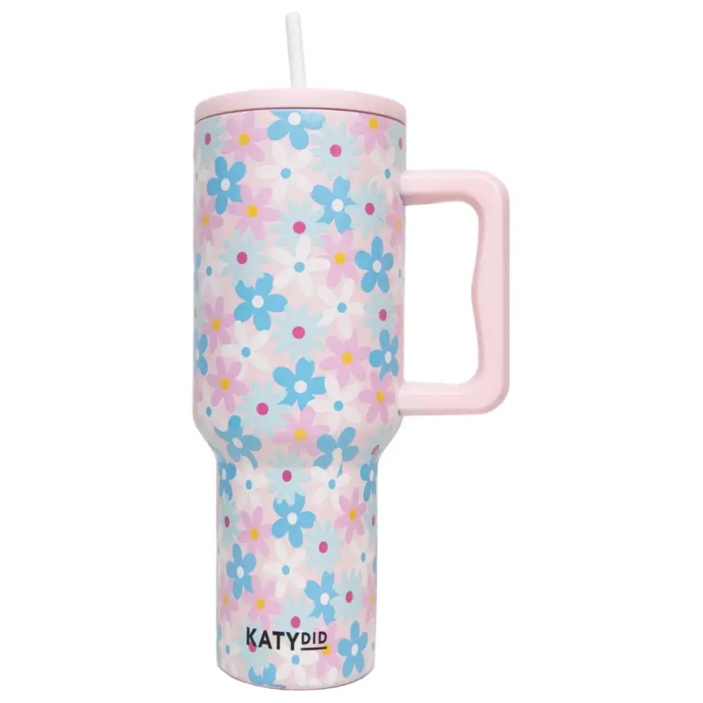 Dainty Florals Tumbler with Handle