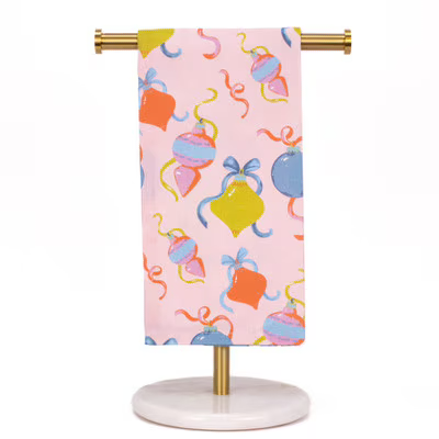 Tinsel Ornament Hand Towel
