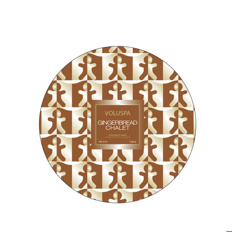 Voluspa Gingerbread Chalet 3 Wick Tin Candle