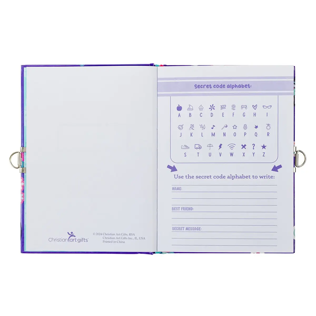 Girl's "Shine for Jesus" Diary with Lock