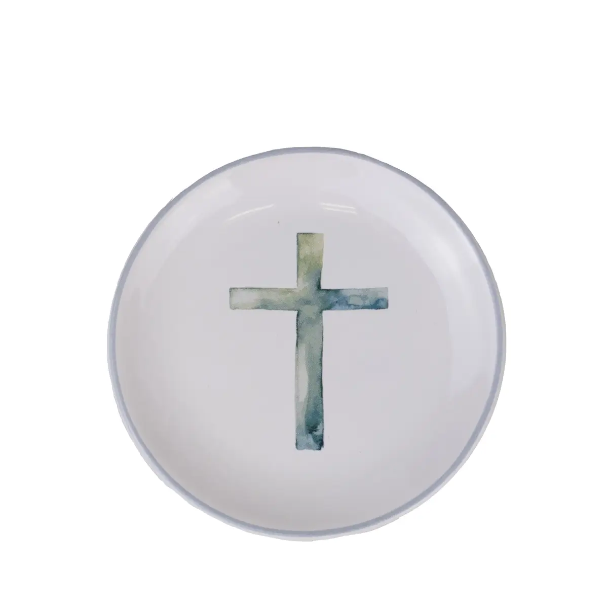 Watercolor Cross Trinket Dish